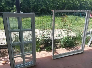 4 Ventanas de aluminio blancas