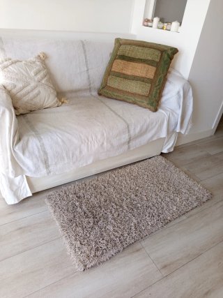 Tappeto Shaggy Beige/Grigio Chiaro Elegante