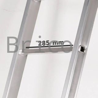 Escalera Telescópica Articulada Aluminio 3+3 Pestaña