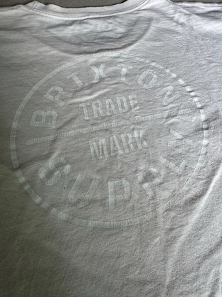 T-shirt Brixton white on white taglia L