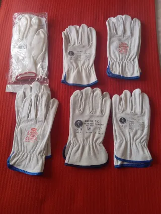 Guantes trabajo ,t 9-10, los seis juntos