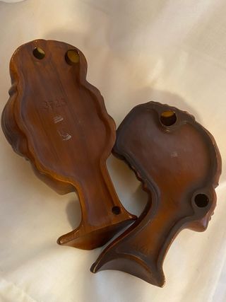 Coppia maschere da muro vintage West Germany