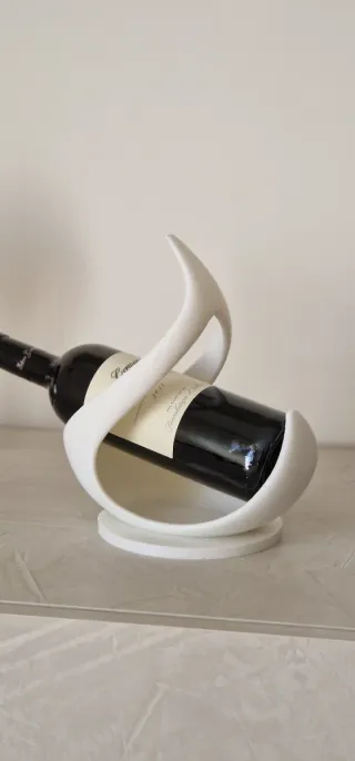 Portabottiglie vino design PLA bianco