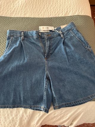 Bermuda vaquera chica azul