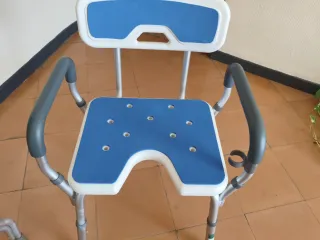 Silla Ducha con Respaldo y Reposabrazos
