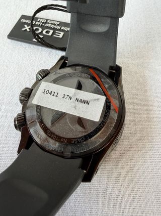 Reloj Edox Cronógrafo Negro y Multicolor