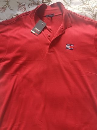 Polo Tommy Hilfiger Rojo Talla L