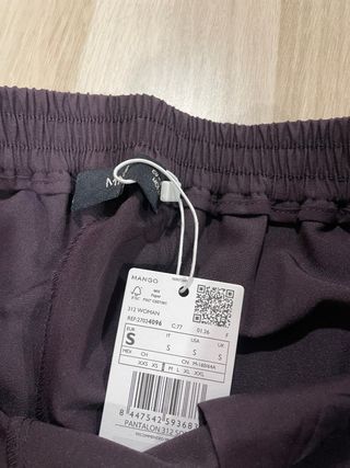 Calças Mango Mulher Roxo