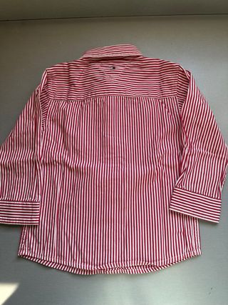 Camisa Tommy Hilfiger Bebé Rayas Rojas Talla 12-18