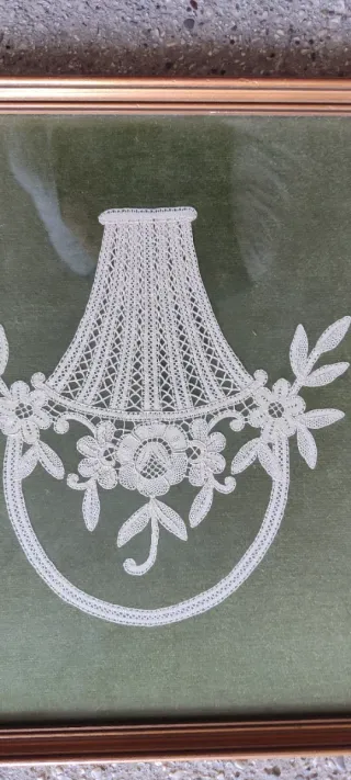 Quadro con pizzo floreale