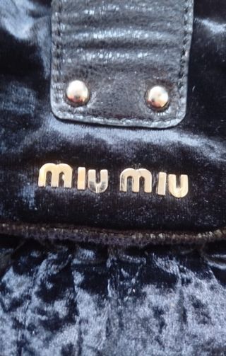 Bolso Miu Miu Negro Terciopelo