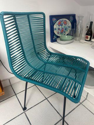 Pareja Sillas Acapulco Teal en perfecto estado