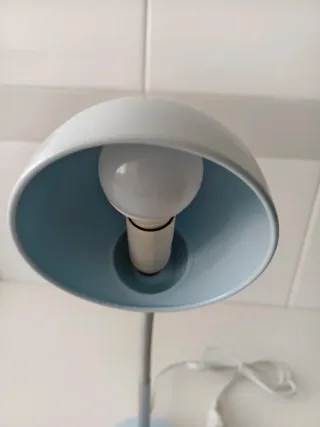 Lámpara flexo color azul muy claro, bombilla E14