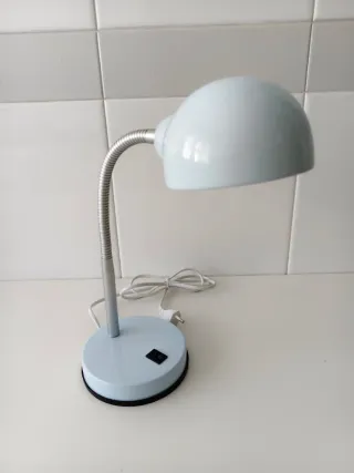Lámpara flexo color azul muy claro, bombilla E14