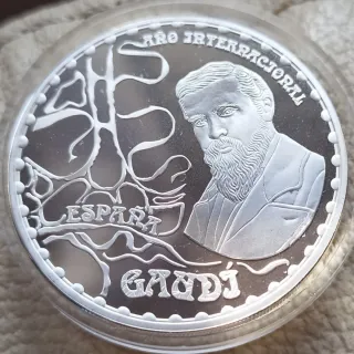 Moneda 10 Euro Plata El Capricho Gaudí 2002