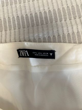 Falda Zara mini raso cremallera lateral