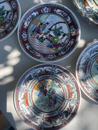 Vajilla de porcelana china decorada