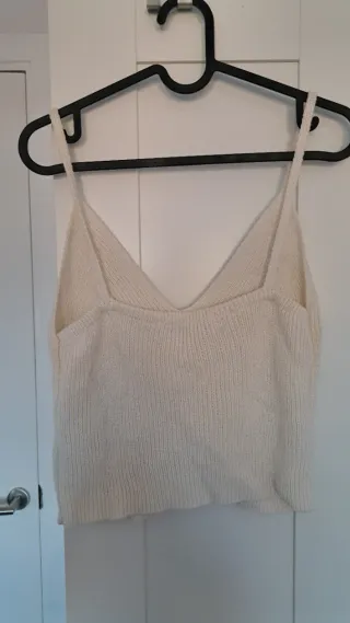 Top Zara Crema Talla M