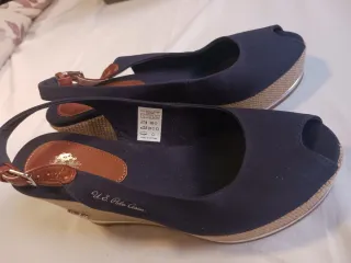 Sandalias U.S. Polo Assn. Cuña Azul