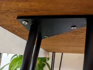 Mesa Comedor Madera Maciza y Metal