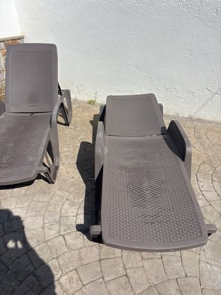 2 Hamacas de exterior marrones