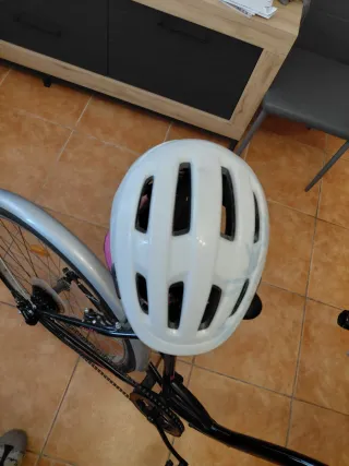 Bicicleta Paseo Fairway Negra/Rosa casco incluido