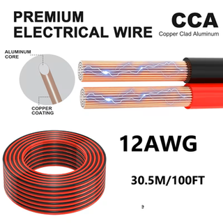 Cable Eléctrico CCA 12AWG 30.5M/100FT