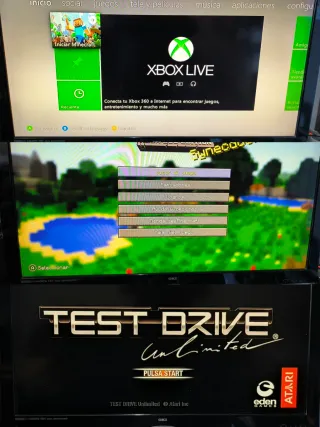 Lote Xbox 360 Jasper 120GB+ Minecraft+Test Drive