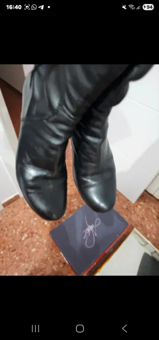 Botas de piel Tolino caña ancha talla 38