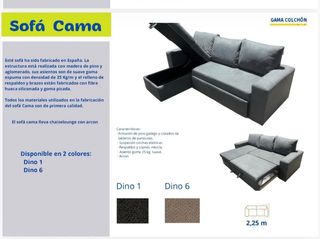 Sofá Cama Chaise longue con arcón