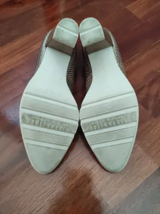 Scarpe col tacco da ufficio dorate/argentate