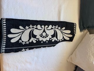 Chaleco mujer estampado floral XS en negro y beige