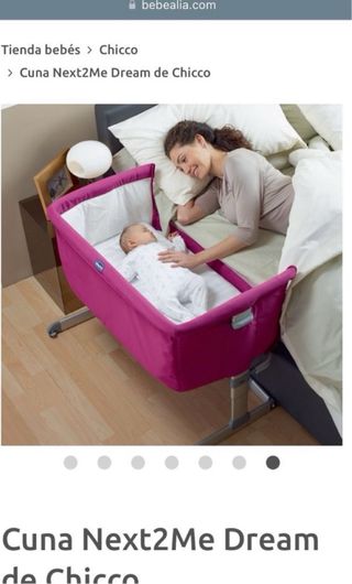 Cuna colecho Next2Me Chicco Fucsia