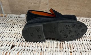 Castellanos Mocasines Ante Negro