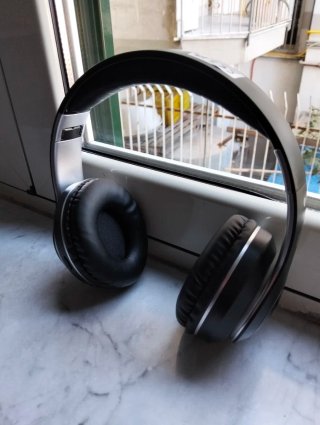 Cuffie Bluetooth Nere e Argento