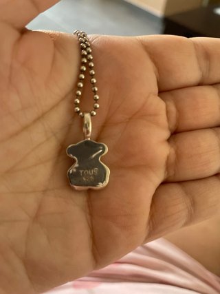 Collar Tous Oso Onix Plata