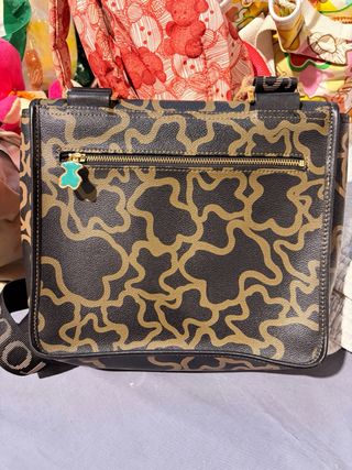 Bolso Tous Negro y Dorado Grande