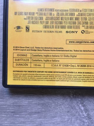 Chef DVD Jon Favreau Comedia