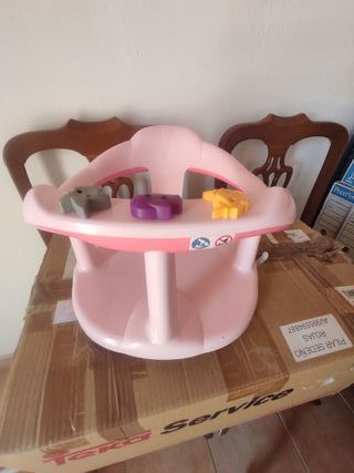 Silla de baño para bebé rosa