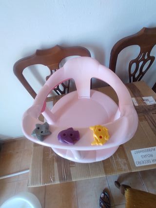 Silla de baño para bebé rosa
