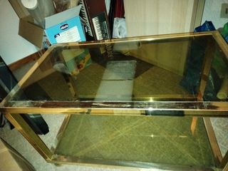 Tavolino/Carrello porta TV vetro e metallo