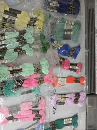 Hilos de bordar varios colores