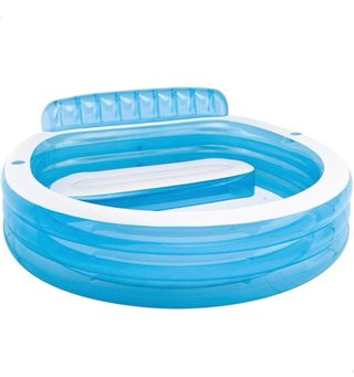 Piscina hinchable redonda con respaldo