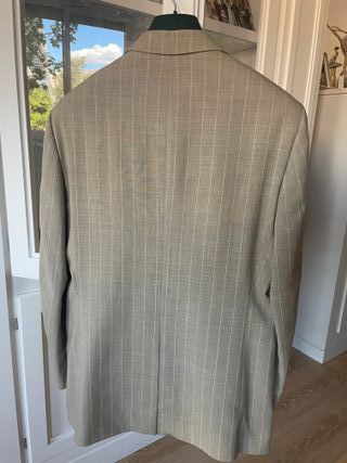 Traje de hombre beige raya diplomática Talla EU 48