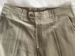 Traje de hombre beige raya diplomática Talla EU 48