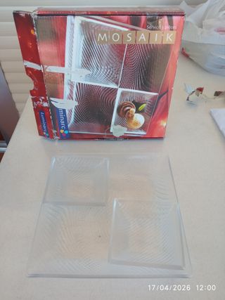 Bandeja Luminarc y 2 cuencos pequeños