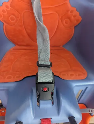 Silla bici niño azul y naranja