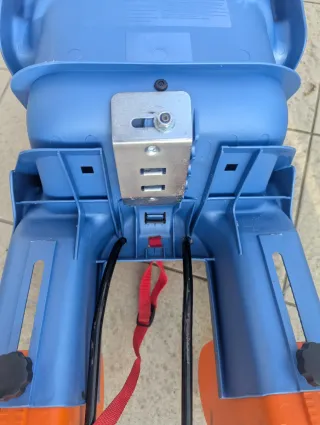 Silla bici niño azul y naranja