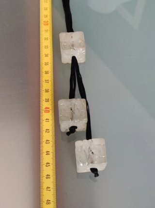 Collana vintage con pendenti quadrati