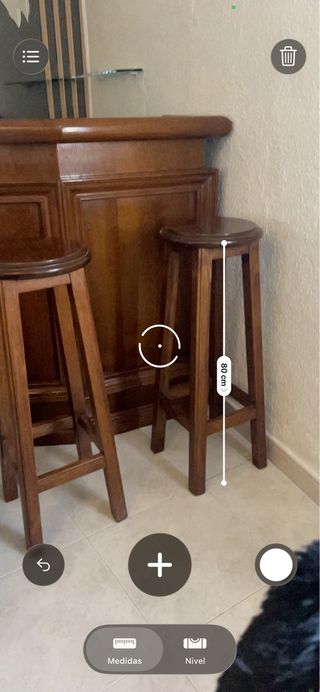 Barra de bar/isla cocina con 2 taburetes
